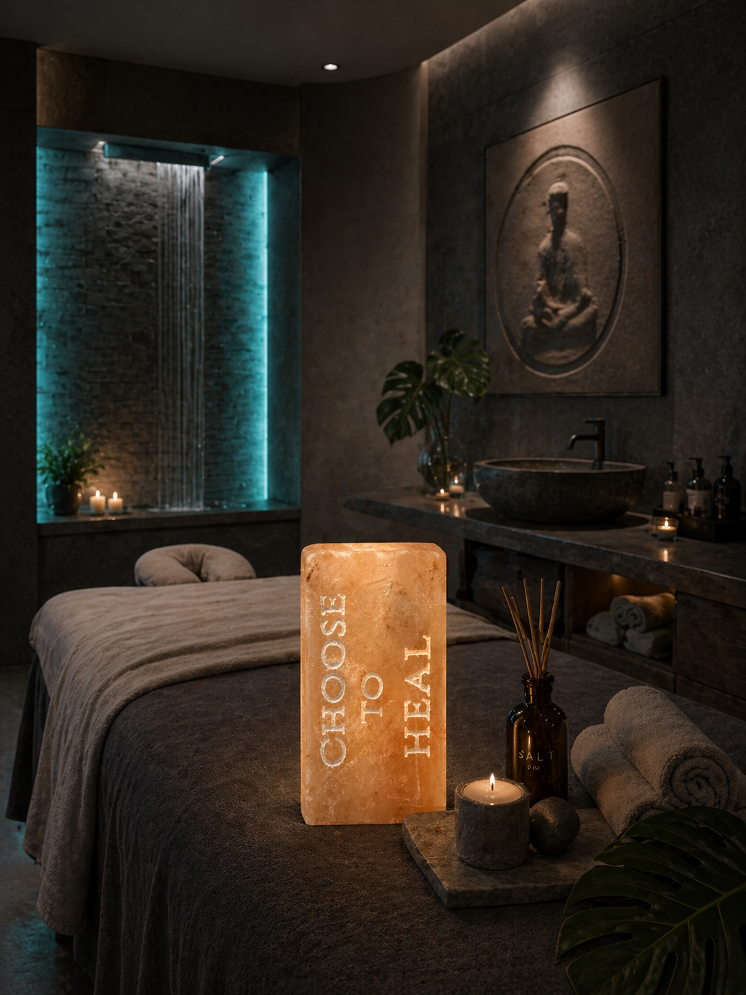 CHOOSE TO HEAL- Engraved Salt Tile