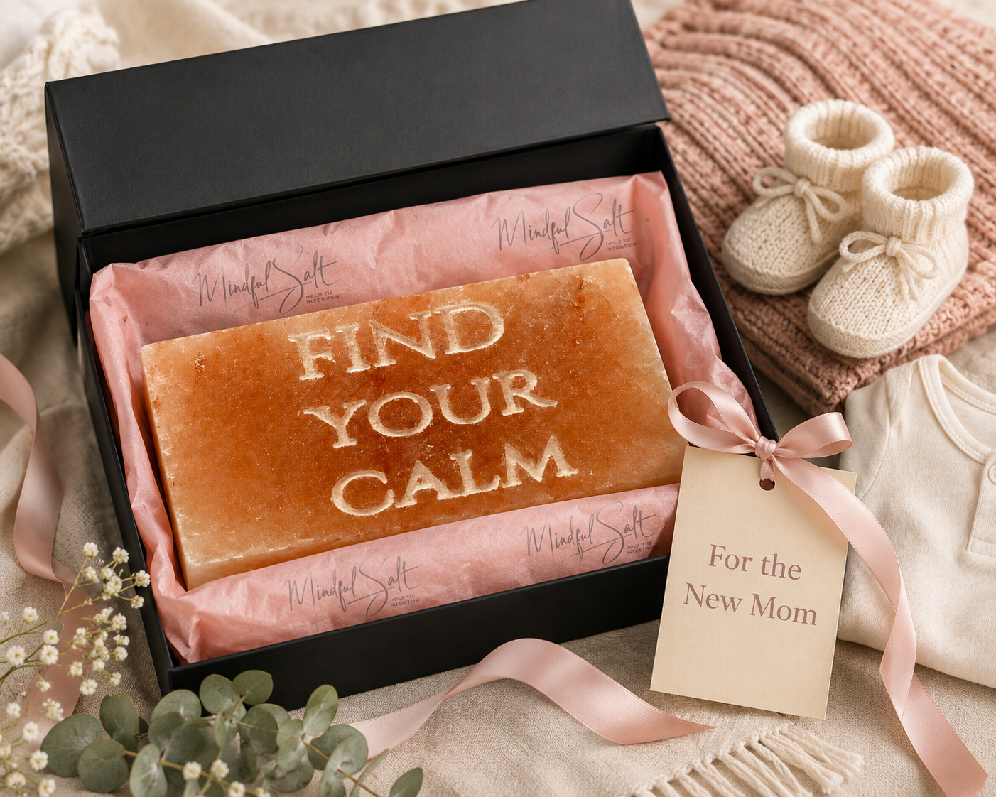 FIND YOUR CALM- Engraved Salt Tile
