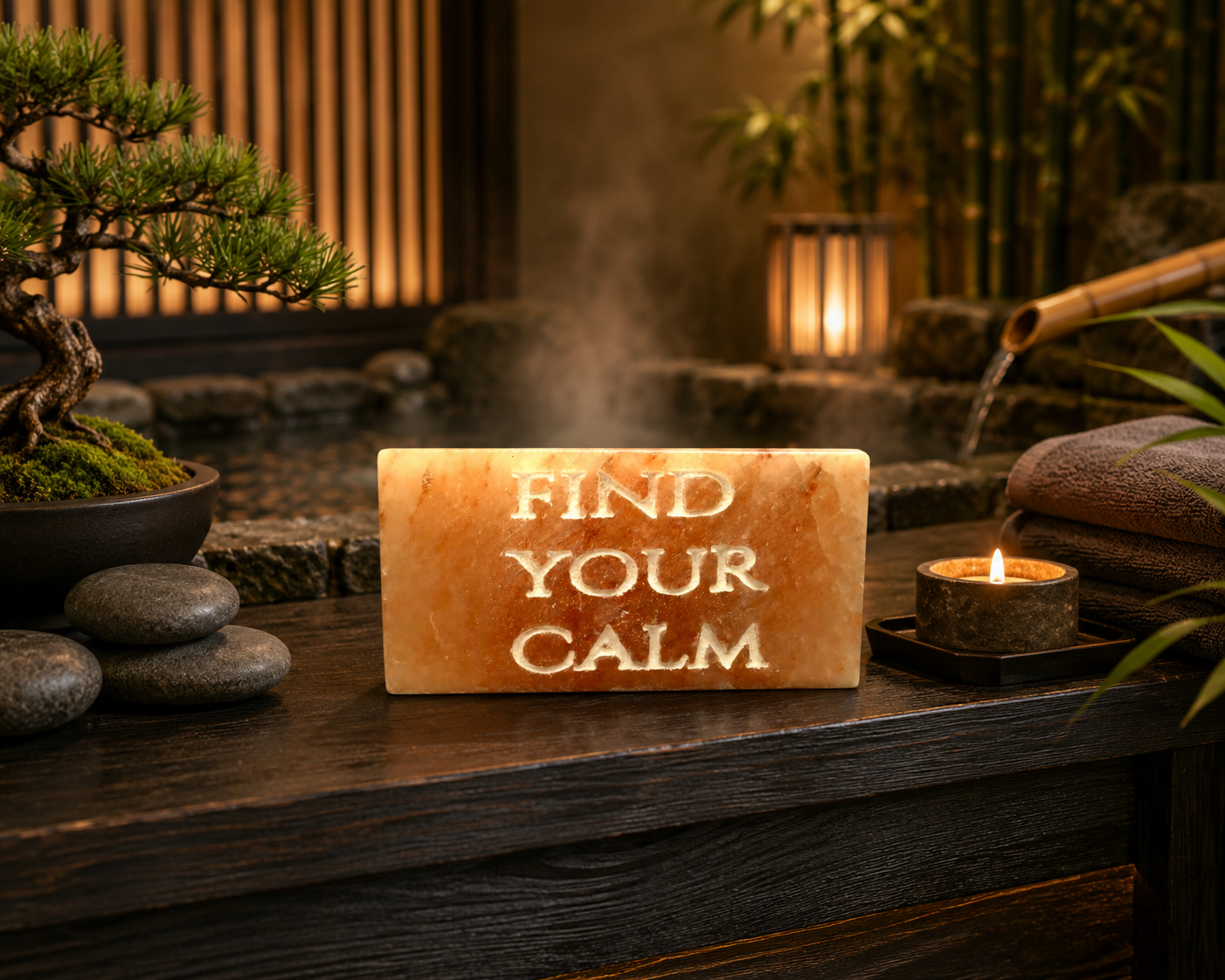 FIND YOUR CALM- Engraved Salt Tile