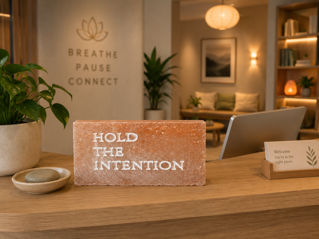 HOLD THE INTENTION – Engraved Salt Tile
