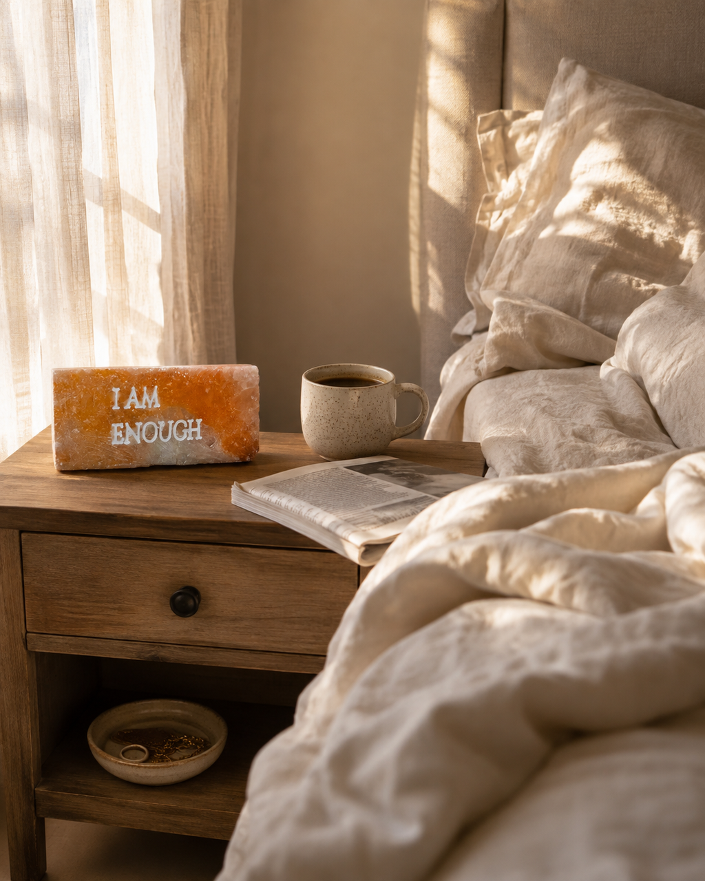 I AM ENOUGH – Engraved Salt Tile