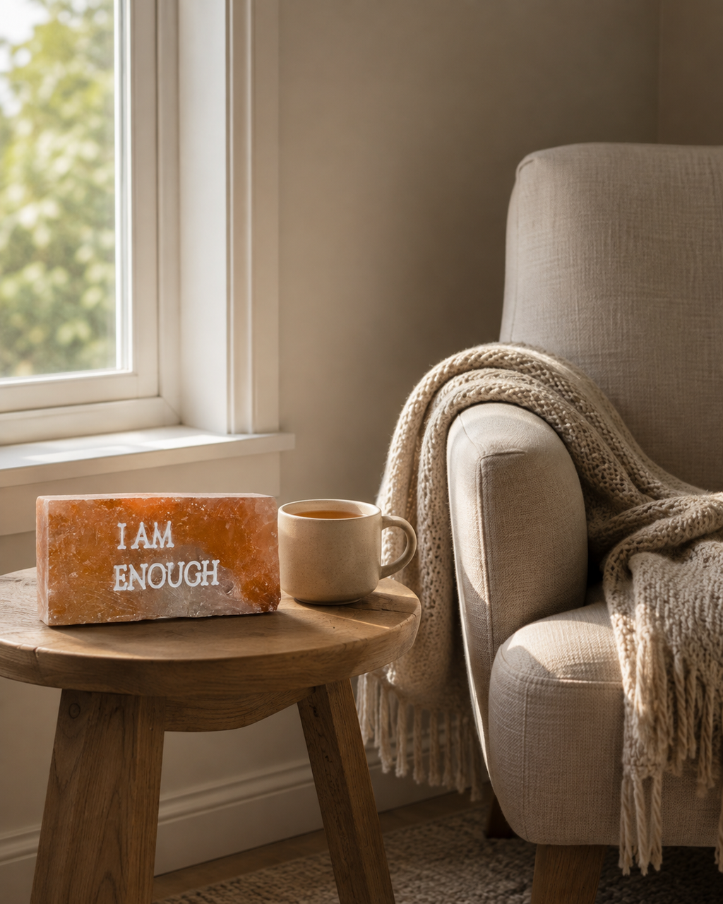 I AM ENOUGH – Engraved Salt Tile