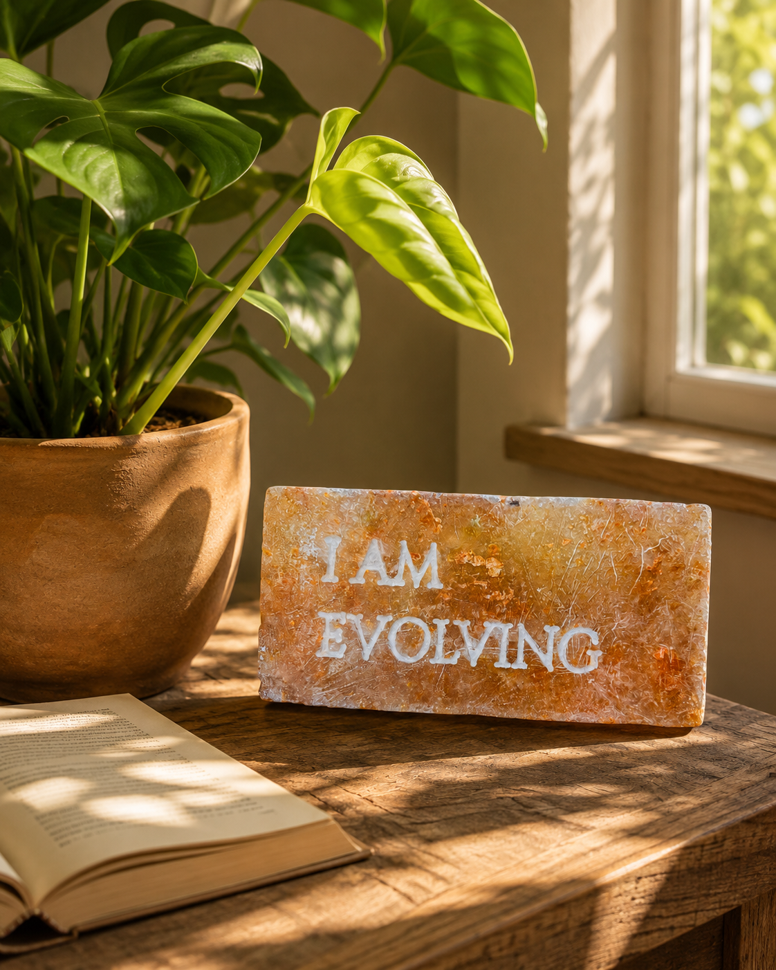 I AM EVOLVING – Engraved Salt Tile