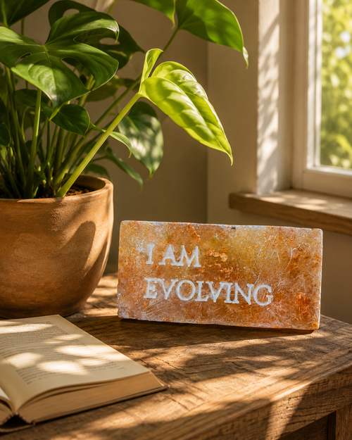 I AM EVOLVING – Engraved Salt Tile