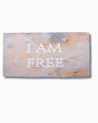 I AM FREE – Engraved Salt Tile