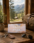 I AM FREE – Engraved Salt Tile