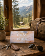 I AM FREE – Engraved Salt Tile