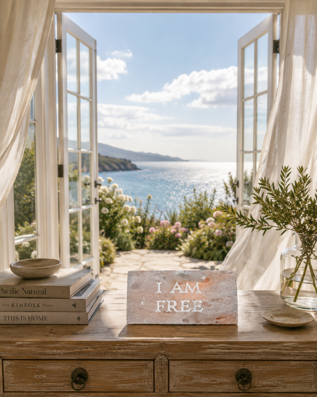 I AM FREE – Engraved Salt Tile