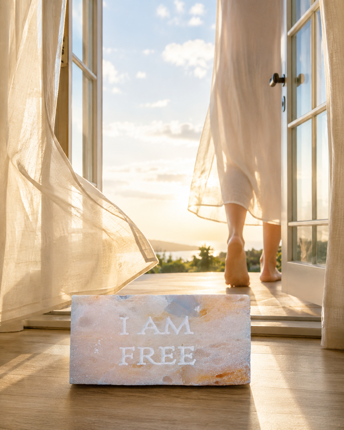I AM FREE – Engraved Salt Tile