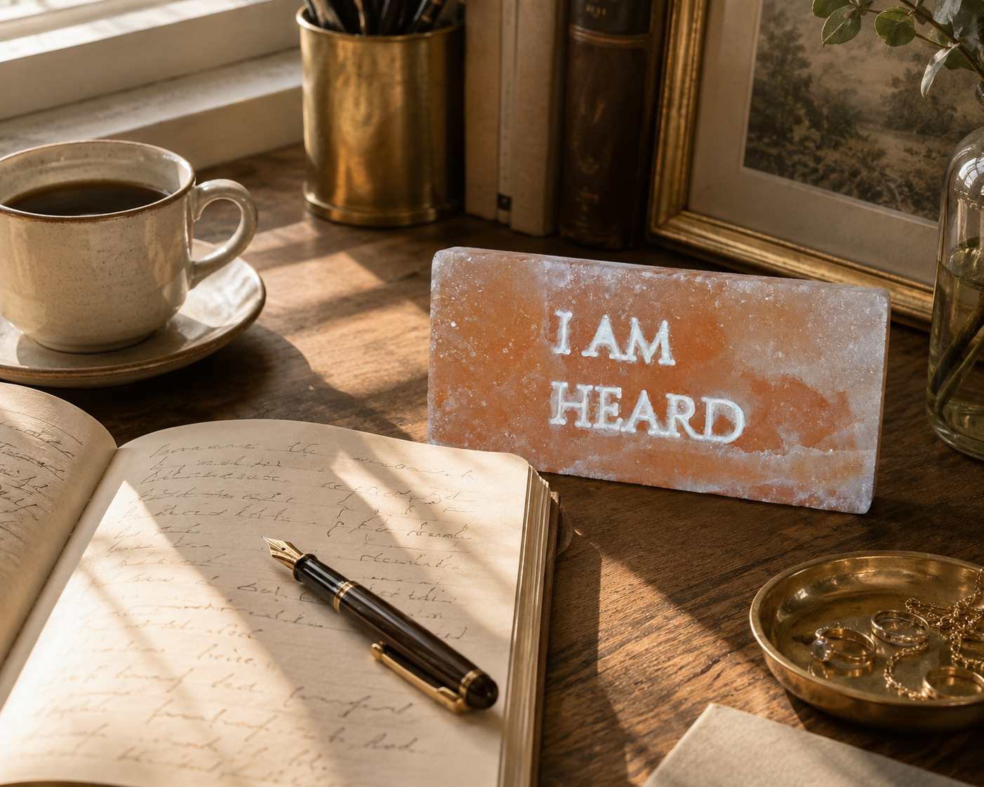 I AM HEARD – Engraved Salt Tile