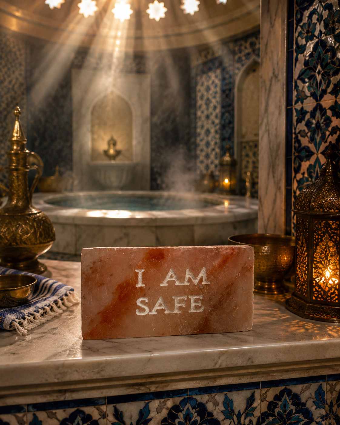 I AM SAFE – Engraved Salt Tile