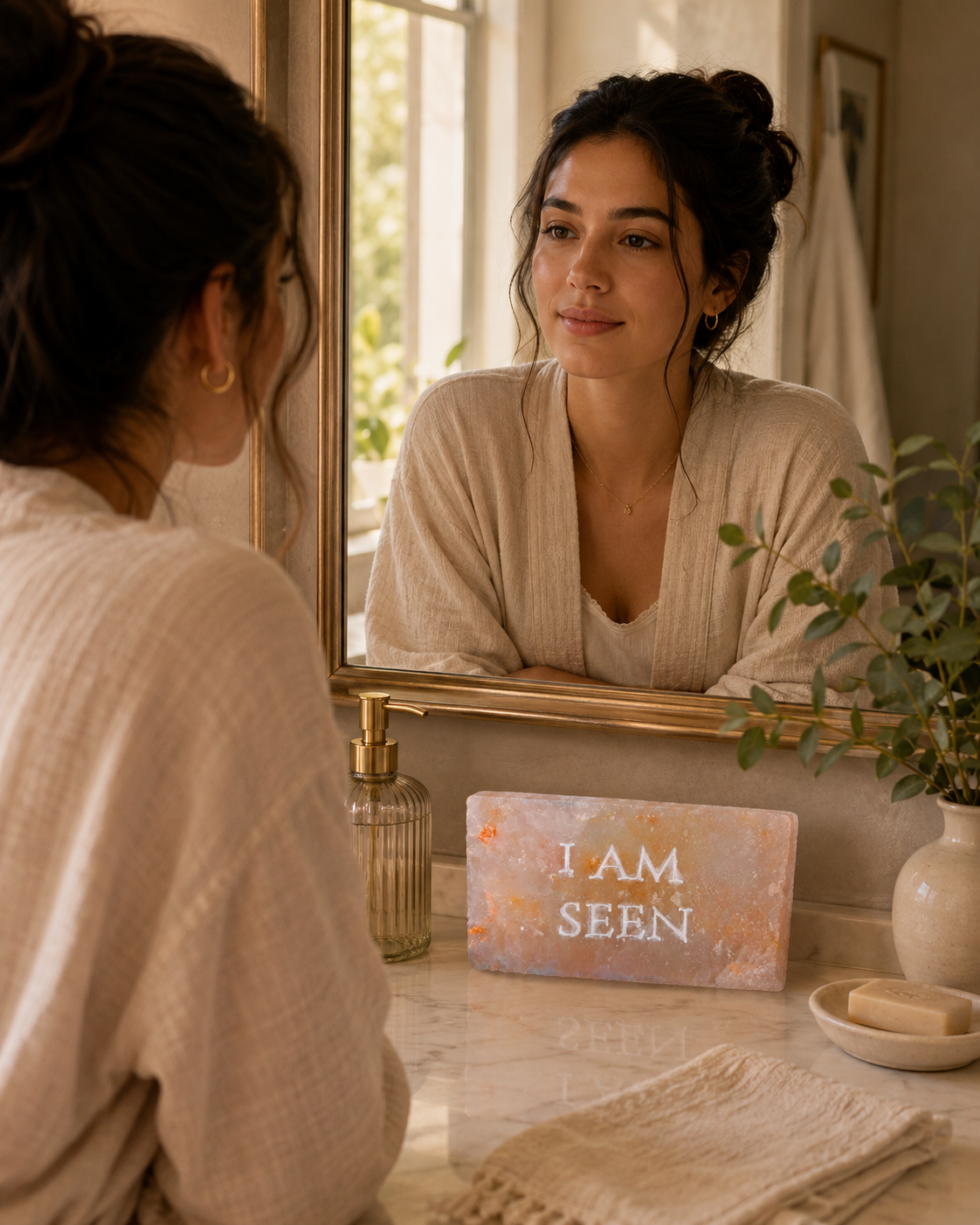 I AM SEEN – Engraved Salt Tile