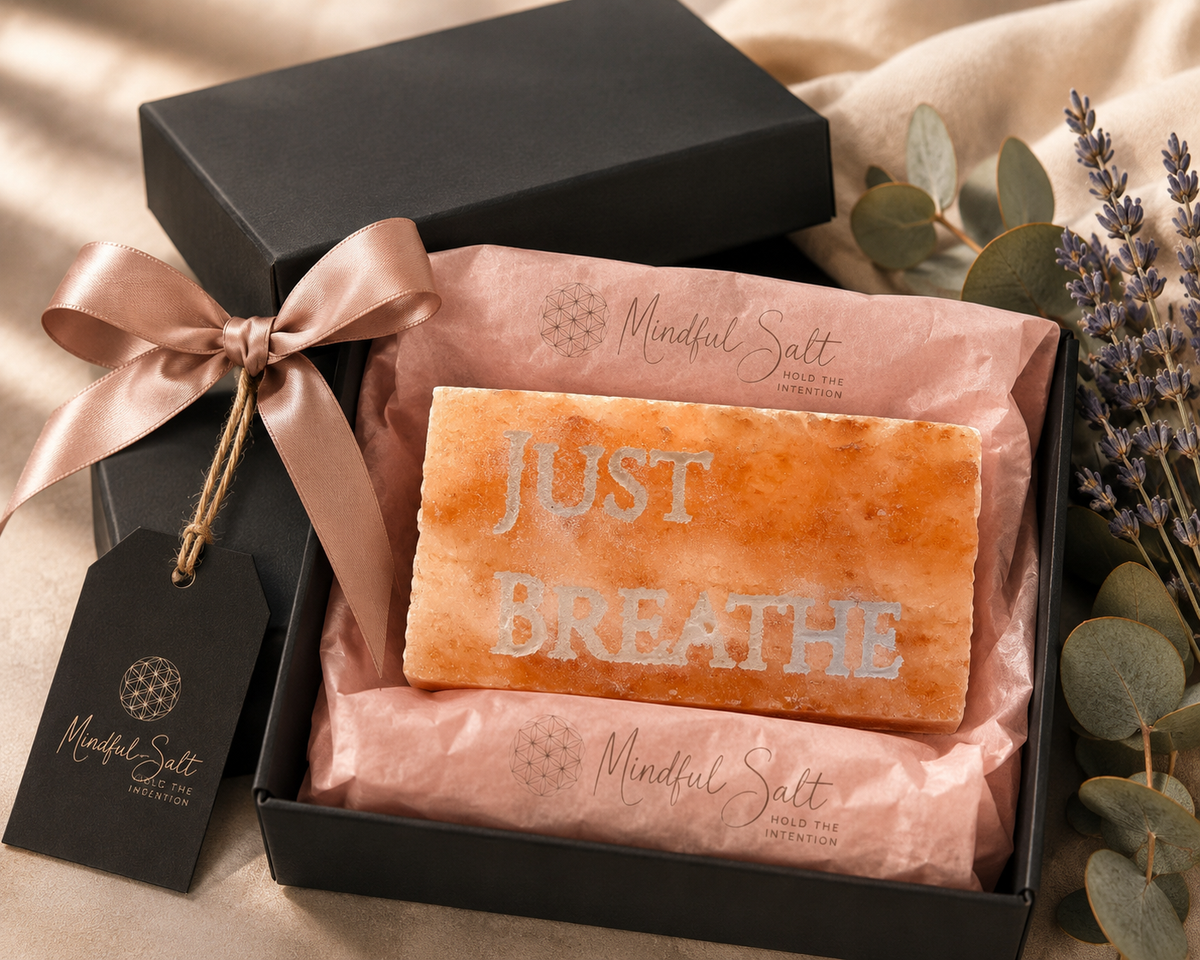 JUST BREATHE – Engraved Salt Tile