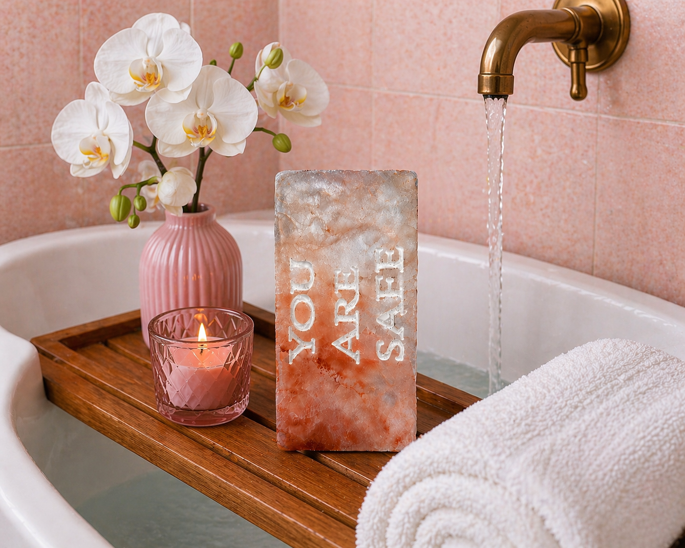YOU ARE SAFE – Engraved Salt Tile