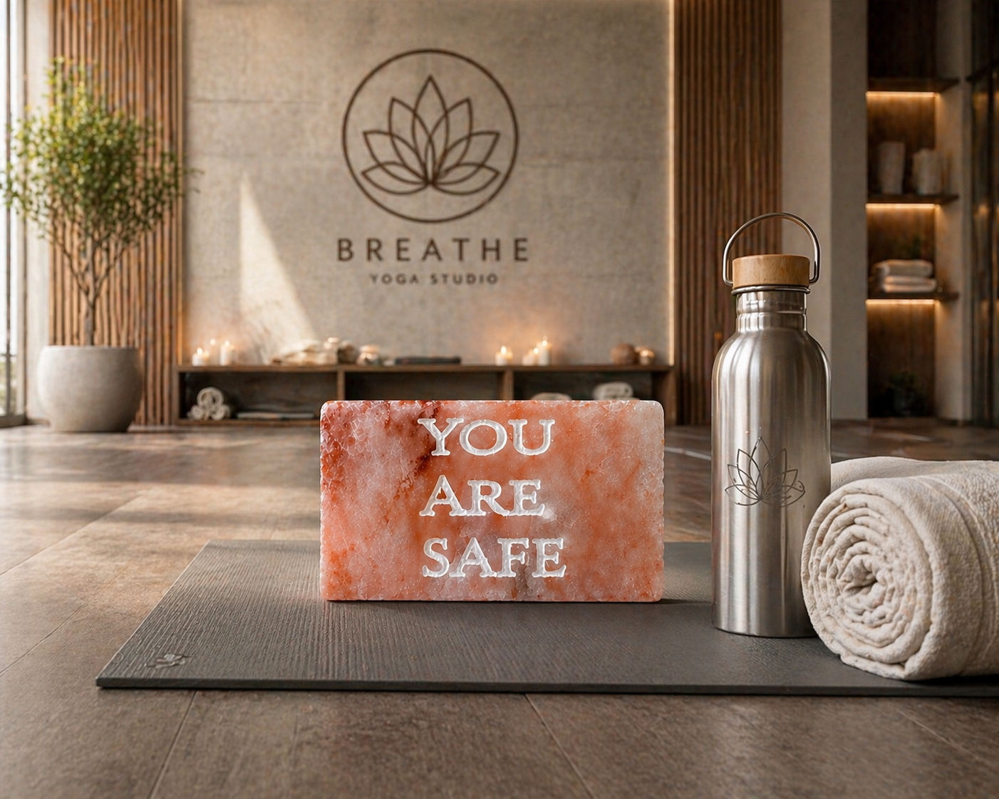 YOU ARE SAFE – Engraved Salt Tile
