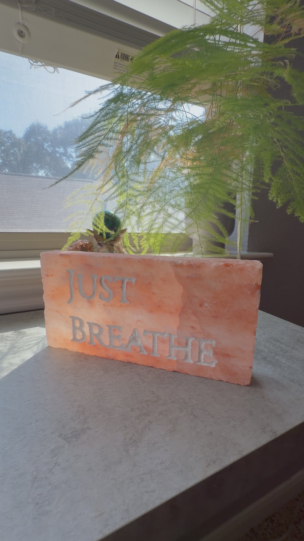 JUST BREATHE – Engraved Salt Tile