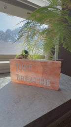 JUST BREATHE – Engraved Salt Tile