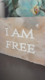 I AM FREE – Engraved Salt Tile