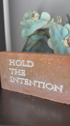 HOLD THE INTENTION – Engraved Salt Tile